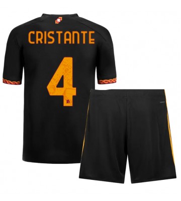 AS Roma Bryan Cristante #4 Kolmas Pelipaita Lasten 2023-24 Lyhyet Hihat (+ Lyhyet housut)